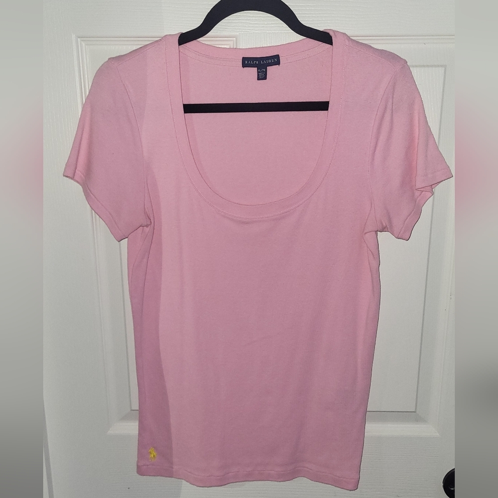 Ralph Lauren Light Pink Women's Short Sleeve Tee